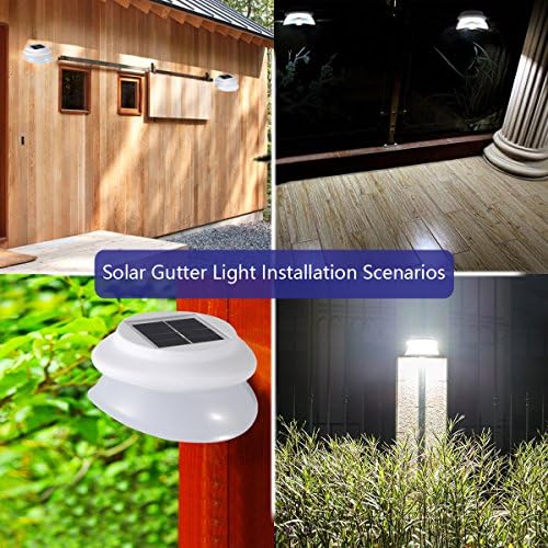 MOLEBIT Solar oluk svjetla, Super Bright 9 LED vodootporna bežična sigurnosna svjetla ograda svjetlo za vanjsku vrtnu zidnu dvorišnu