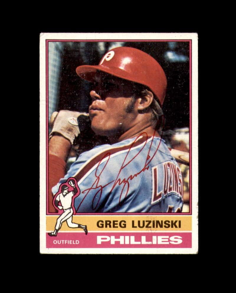 Greg Luzinski rukom potpisan 1976. Topps Filadelphia Phillies Autograph