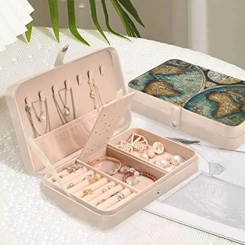 innewgogo karta mala kutija za nakit PU kožni Organizator nakita putna vitrina za žene poklon za djevojčice