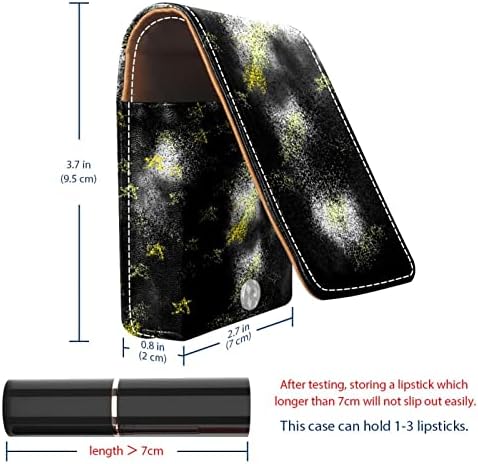 ORYUEKAN Mini torba za šminkanje sa ogledalom, torbica za kvačilo od umjetne kože, apstraktna umjetnost zvjezdano nebo
