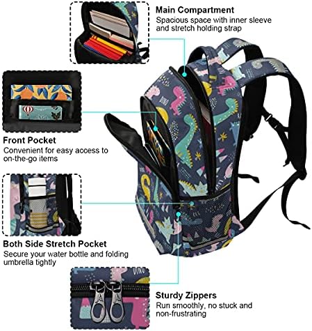 Mnsruu školski ruksak sa remenom prsa, slatki smiješni dinosauristički ruksak za laptop, putni ruksak za planinarenje za dječake, ruksack, raščlavka
