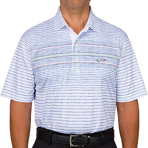 Greg Norman Performance Golf Polo majica Soft Touch Relapirani fit | Igrajte suhu | UPF Zaštita Muška Polo | Golf Košulja