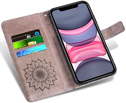 Futrola za telefon za iPhone 11 6.1 futrole za novčanike sa kaljenim staklom Zaštita ekrana i kožna preklopna navlaka stalak za kartice