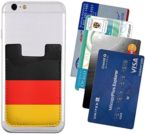 Njemačka zastava Nosilac kartice za prodaju, PU kožna samoljepljiva ID kreditne kartice za 2,4x3,5 inčni pametni telefon natrag