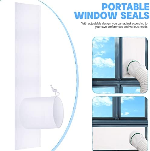 Dandat 2 Set prijenosni AC prozorski komplet za zaptivanje prozora za prijenosni klima uređaj podesivi komplet za odzračivanje prozora