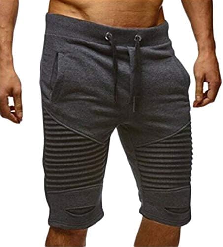 Andongnywell muške hlače za vježbanje u teretani dizanje tegova Čučeće hlače trening bodybuilding Jogger kratke hlače s džepom