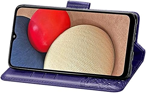 Dinglijia dizajniran za Samsung Galaxy A03s Case, narukvica Flip Kickstand PU Koža novčanik slučaj Cash kartice Slots Holder Cover. Zaštitni udarni slučaj za Samsung A03s Butterfly Purple