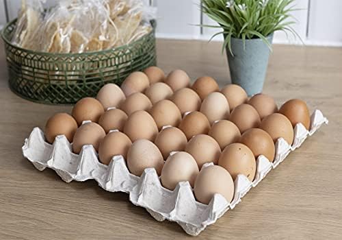 Croki prazne ladice za jaja - 200 Count-30 kapacitet jaja, Slaganje, Jake biorazgradive pulpe Fiber Flats, savršeno za čuvanje do 30 malih do XL kokošjih jaja