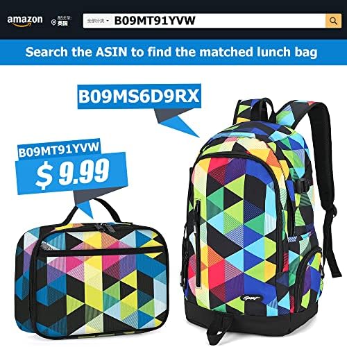 Rickyh Style School Backpack Putna torba za muškarce i žene, lagani fakultetski zadnji paket sa pretinac za laptop