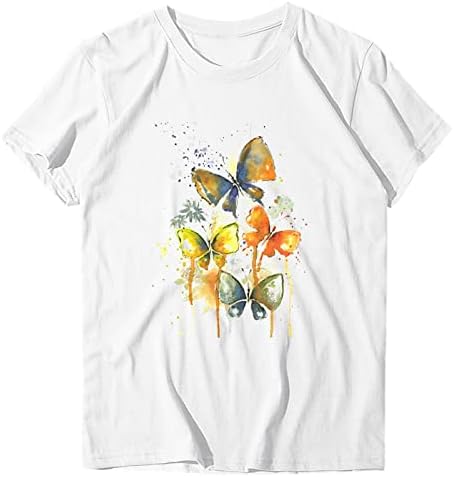 Bluza Tshirt za tinejdžerke jesen ljeto kratki rukav 2023 Odjeća pamučna Crewneck grafička majica 1J 1J