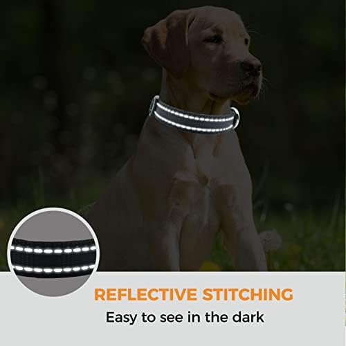 WistOll Reflectivel ovratnik za pse, meka neoprenska podstavljena prozračna, podesiva klasična ovratnica za pse sa brzim izletama