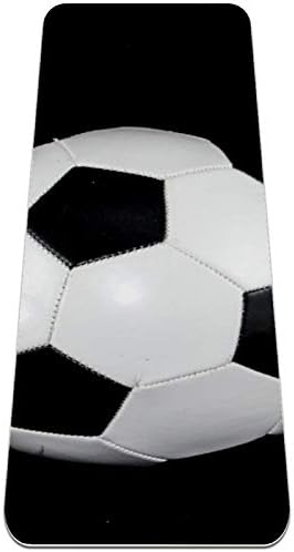 LEVEIS prostirka za jogu fudbalska lopta Fudbal crna debela neklizajuća prostirka za vježbanje za kućne teretane