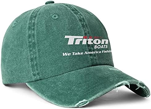 Muškarci Traneri kamionske kape Triton-Boats-logo - tata šešir Vintage Podesive kape za navlake