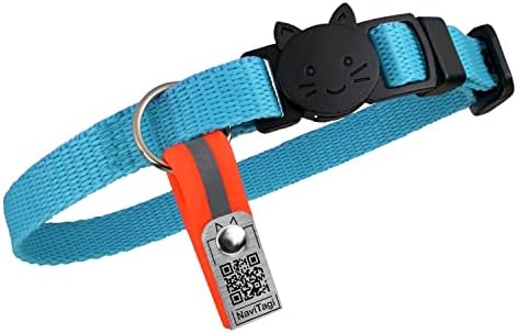 NaviTagi Cat kragna sa nadograđenom reflektirajućom QR Plus id oznakom. Personalizirani W / ID broj, 2 telefona koji se mogu ažurirati
