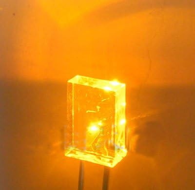 50kom 2x5x7mm voda jasan kvadratni pravougaonik žuta LED lampa