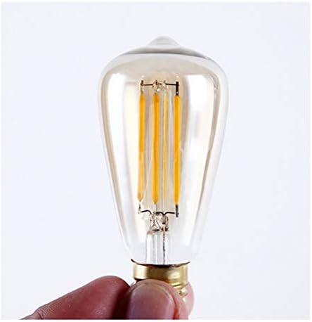 Maotopcom 4W LED zamjenske sijalice, E17 Srednja baza toplo Bijela 2700k ekvivalentno 40W žarulji sa žarnom niti, Jantarno staklo