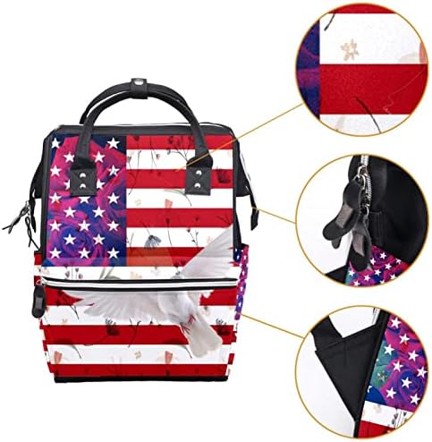Guerotkr putnički ruksak, ruksak za torbu pelena, ruksak pelena, ptica američka zastava