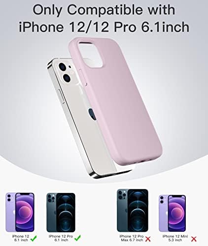 Leomaron Kompatibilan je s iPhone 12 i iPhone 12 Pro Case 6,1 inča, tekući silikon za zaštitu od cijelog tijela za zaštitu tijela