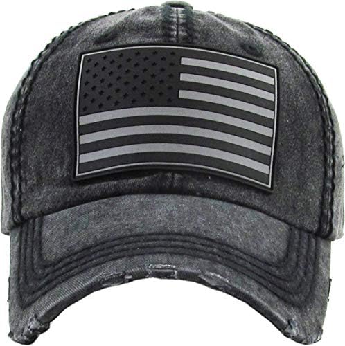 Zastava države Amerika Vojna tanka plava linija tanka crvena linija Vintage uznemirena bejbol kapa dad hat unisex podesiv