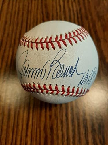Johnny Bench Hof 89 potpisan auto onl bejzbol PSA / DNA certificirani autogram - autogramirani bejzbol