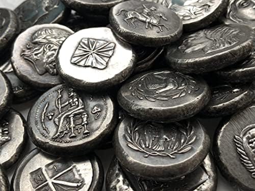 Grčki novčići mesingani srebrni antički obrtni obrtni kovanice nepravilne veličine tipa 96