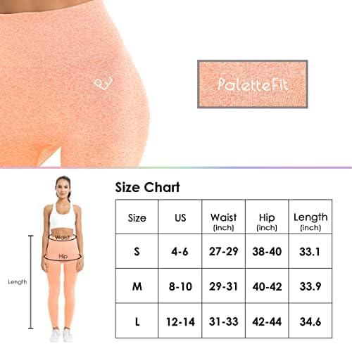 PaletaFit bešavne nožnosti za žene, gamaše visoke struke sa temmskom kontrolom za teretanu, trčanje, joga, kardio