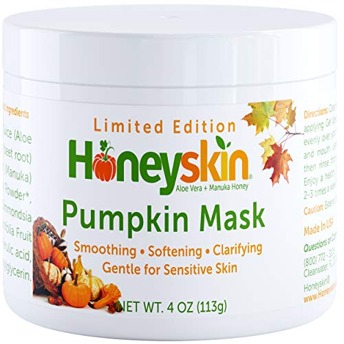 Honeyskin organska maska za lice od bundeve - hidratantna krema za dubinsko čišćenje lica - za osjetljivu, masnu i suhu kožu