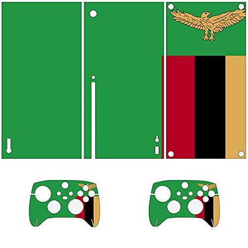 Zambija Zastava Xbox Seriesx Konzola i kontrolor kože vinilne kože naljepnica naljepnica za naljepnicu