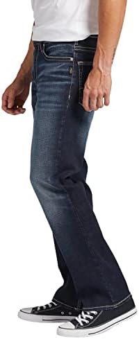 Srebrne Jeans Co. Muške Gordie opuštene fit ravne traperice za noge