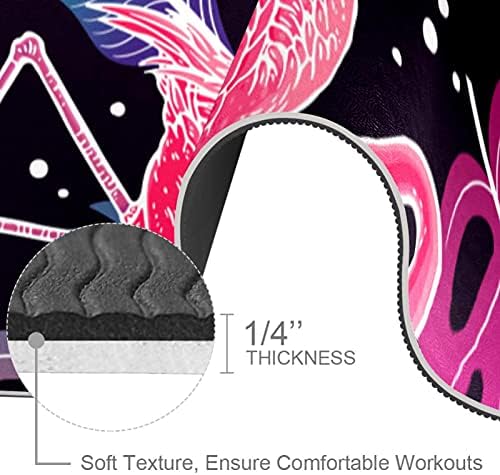 Siebzeh Flamingo Tropical Premium Thick Yoga Mat Eco Friendly Rubber Health & amp; fitnes non Slip Mat za sve vrste vježbe joge i