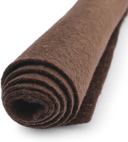 Čokoladno smeđe-vuneni filc preveliki Lim - 35% mješavina vune - 1 12x18 inčni Lim