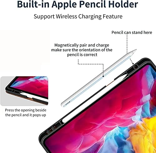 GEXMIL za iPad Pro 11 inčni kućište 2022/2021, originalna kožna iPad Pro 11 2020/2018 poklopac, sa držačem olovke, olovkom 2 bežično