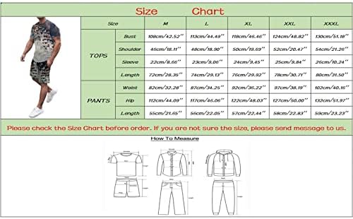 Muški ljetni modni i slobodno vrijeme 3D digitalni tiskani kratkih kratkih kratkih rukava postavljaju dva mens tuxedo set odijela