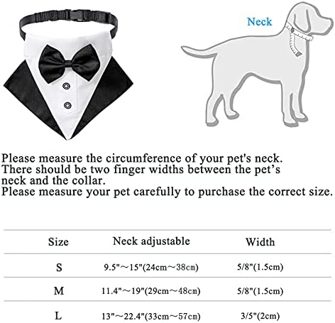 Veaoiy personalizirano odijelo za ogrlice za pse za pse Slatki ovratnici Pas Vjenčanje Bandana Izdržljiva podesiva bowtie za veliki
