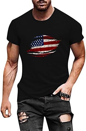 XXBR 4. srpnja MENS vojnike kratkih rukava, retro američka zastava Thirt Ljetni atletski mišići Slim Fit Tee vrhovi