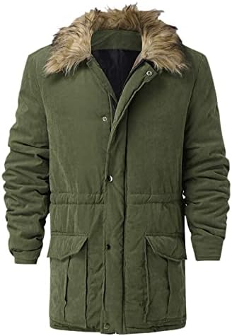 XXBR Tunic Parka za muške jakne sa kapuljačom zimske krznene kapuljače pamučni kaput od pamučnog obloženog kaputa