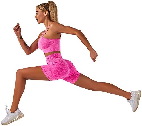 HANERDUN 2 komada za vježbanje za žene Outfit teretana High Squiste gamaše sa sportskim grudnjakom