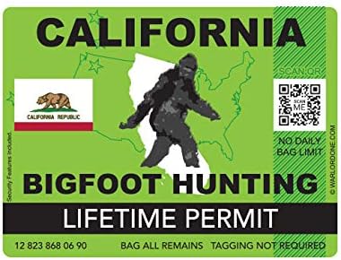 FAFIGHIX California Bigfoot Lov Limit Naljepnica Die Cut Decal Sasquatch Lifetime Fa Vinyl - 4,00 Široka