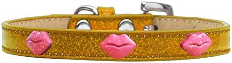 Mirage proizvodi za kućne ljubimce Glitter usne widget ovratnik za sladoled, veličina 12, zlato
