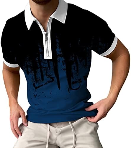 XXVR MENS Quarter zip majica s dugim rukavima - 1/4 Zip pulover Muške | Četvrtina performansi Zip Pulover Muške prevelike plaćene majice zmaj košulja