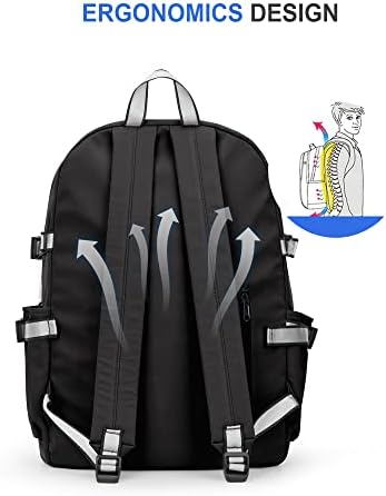 Lagani ruksak za muškarce, klasični osnovni ruksak za putovanja na fakultetu, vodootporni bagerski ruksak za svakodnevni bag crni