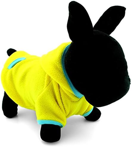 ZUNEA odjeća za kućne ljubimce odjeća za male pse mačke Blank Fleece Coat Hoodie Jumper sportski stil žuta XL