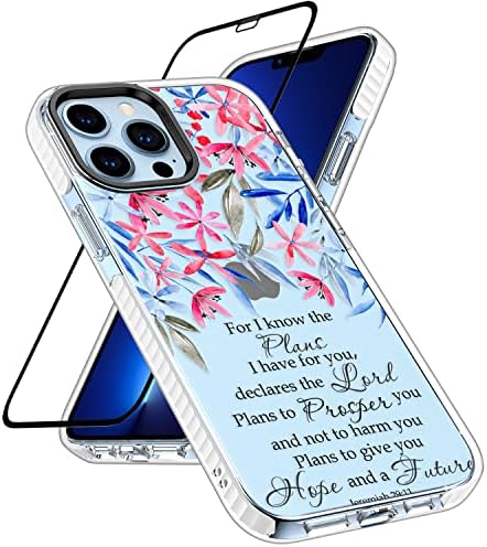 TRFAEE Clear CASS dizajniran za iPhone 13 Pro Max Case, cvjetni mekani i fleksibilni TPU i TPE braničarni udarci zaštitni poklopac