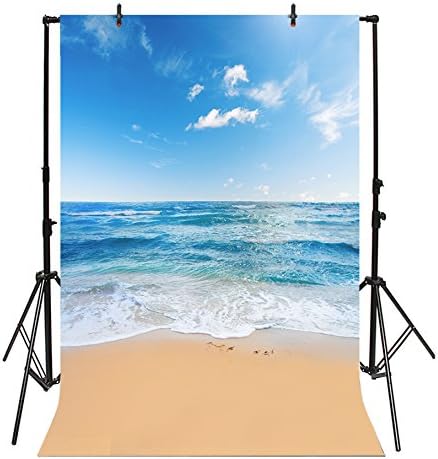Yeele 5x7ft Seaside Beach Photo pozadine Vinyl plavo nebo i bijeli oblaci jasan Dan Fotografije pozadina ljetni morski morski Studio
