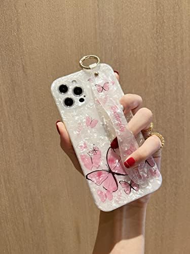 Danzel slatka futrola za iPhone 13 pro max 67 , ružičasti poklopac za blistaju pukovnice, ručni remen udarca meko tpu otporan na žene
