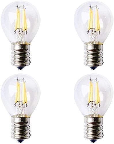 HERO-LED S11-DSE17-4W-WW27 zatamnjiva S11 E17 Srednja baza 4W LED žarulja sa žarnom niti, 40W ekvivalentna, topla bijela 2700K, 4-Pakovanje