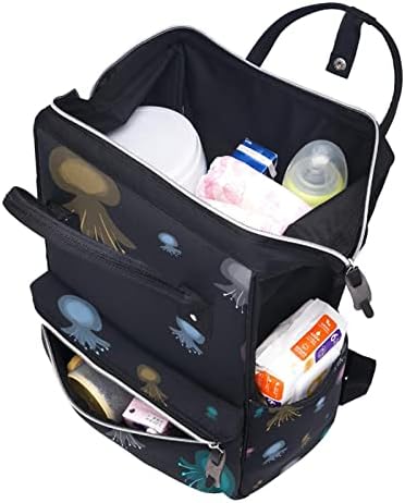 Slatka užarena torba za ruksak pelena za jellyfish Baby naleppne promjene torbe s više funkcija Veliki kapacitet Putna torba