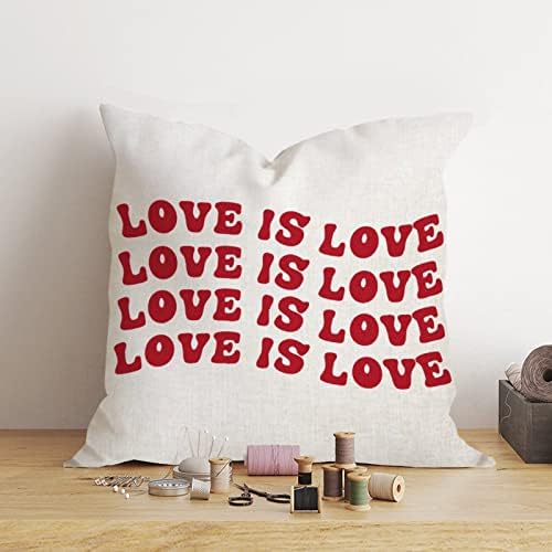 Ljubav je ljubav romantično bacanje jastuk romantični jastuk rodna ravnopravnost LGBTQ gay ponos lezbijski jastuk pokrov kvadratnog