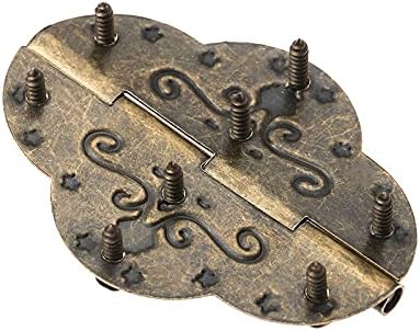 Jahh šarke vrata 2pcs 69x53mm antikni brončani ormarići šarke za nakit drvena kutija ladica za vrata ukrasna vintage gvozdeni zglob