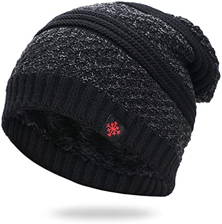 Debeli obloženi šešir Muška zimska lubanja Cap topli unisex Beanie kapa, smiješni klasični mekani šeširi pokloni pletene kape za žene